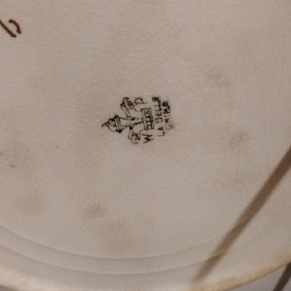 La Belle Blue and Cream Ceramic Plate - Picture 2 of 3